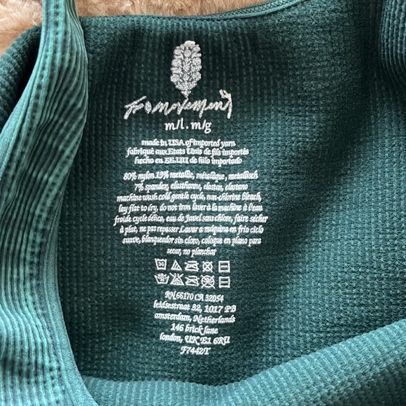 NWOT Free People Movement Happiness Runs Square Neck Crop Tank - Picture 6 of 8